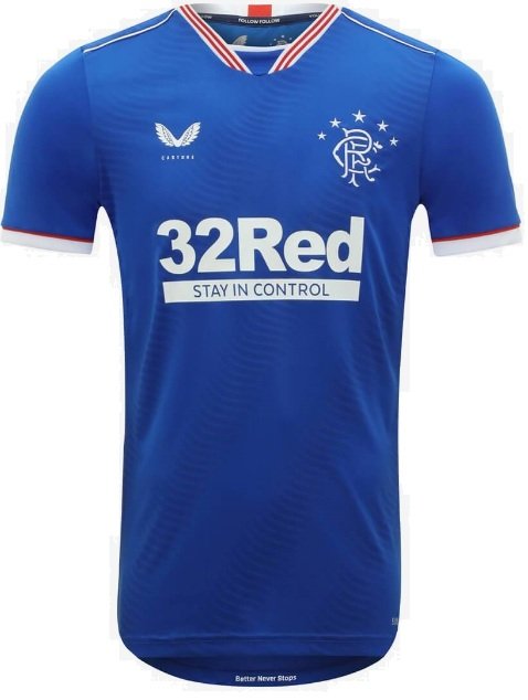 Camisa oficial Castore Rangers FC 2020 2021 I jogador
